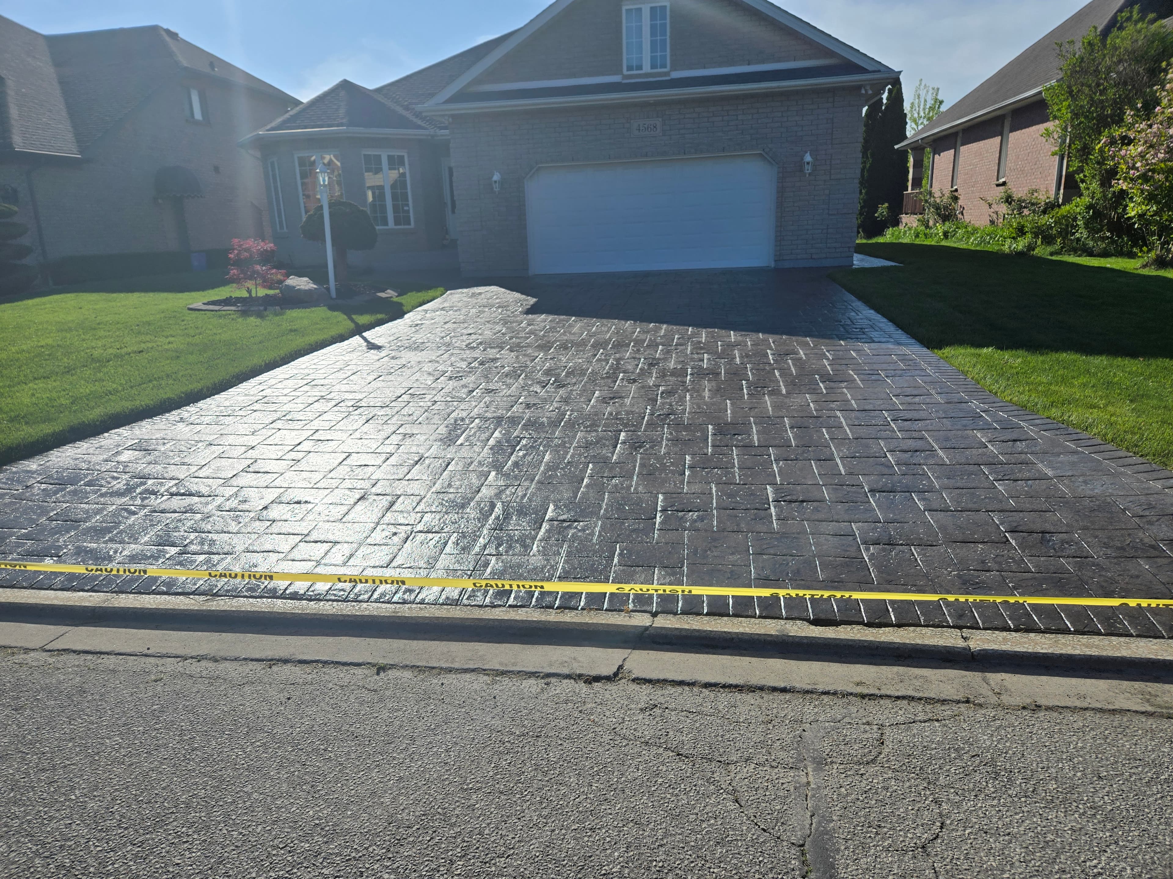 Interlock walkway sealed with a clean satin finish in Windsor Ontario by Preferred Coating Solutions