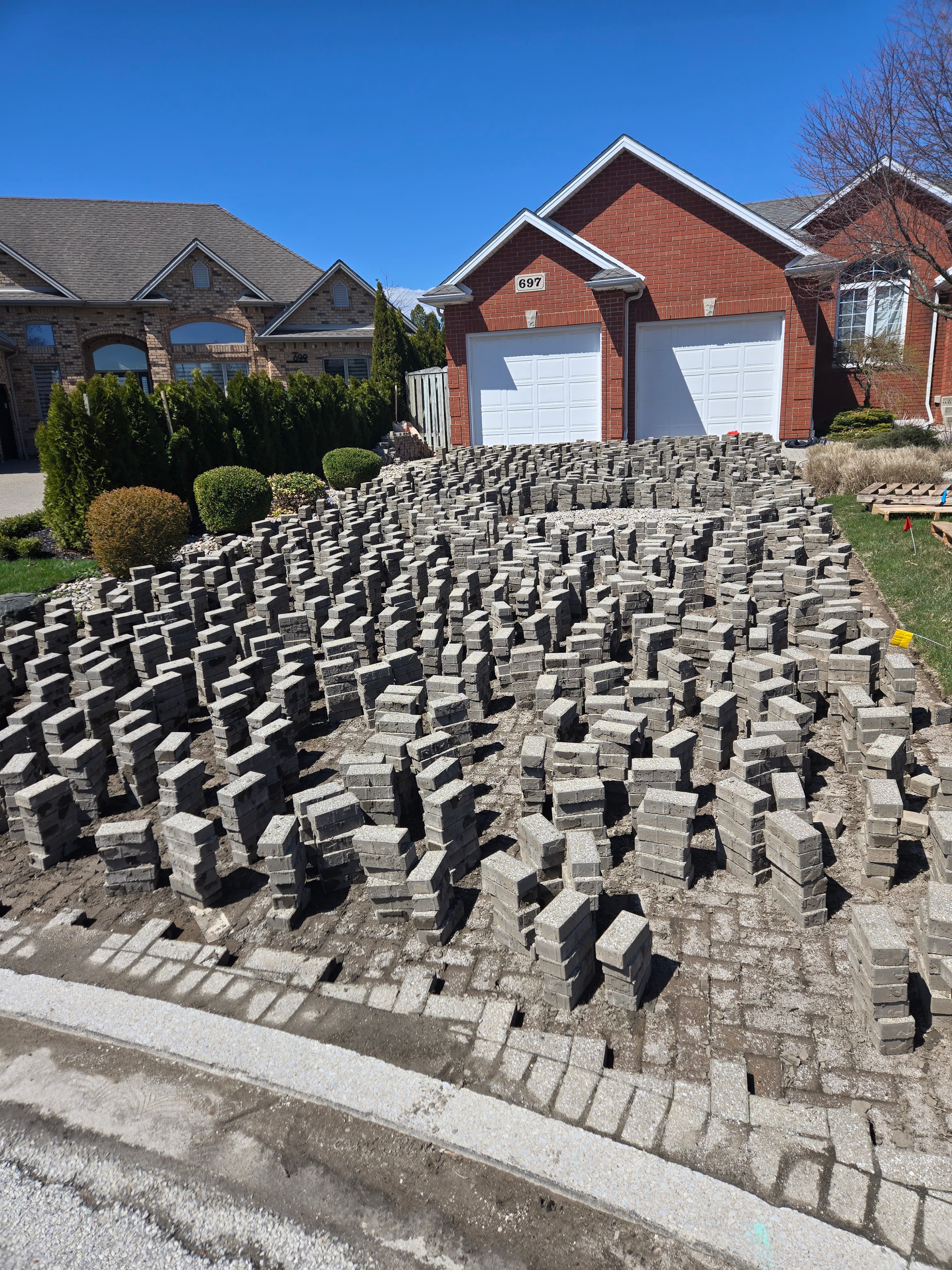 New interlock driveway installation in Windsor Ontario by Preferred Coating Solutions
